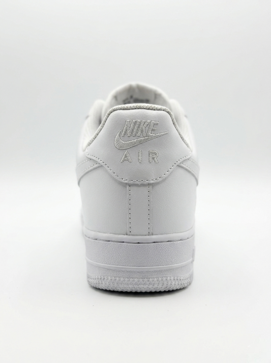 Nike Airforce 1 Supreme Stitched Sole - White Black - Image 2