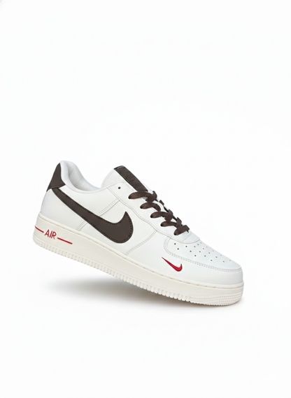 Nike Air Force 1 Low – White / Brown - Image 1
