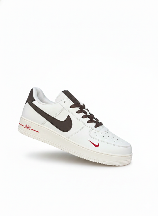 Nike Air Force 1 Low – White / Brown - Image 1