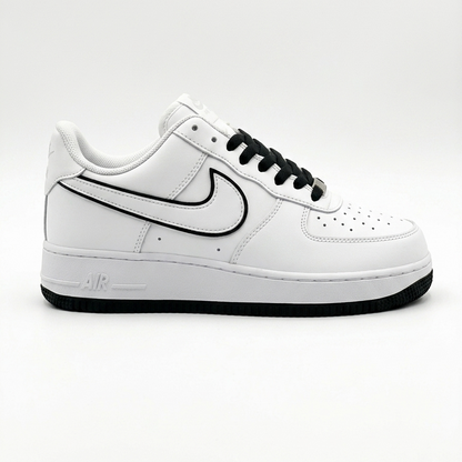 Nike Airforce 1 Stitched Sole - White & Black - Image 1