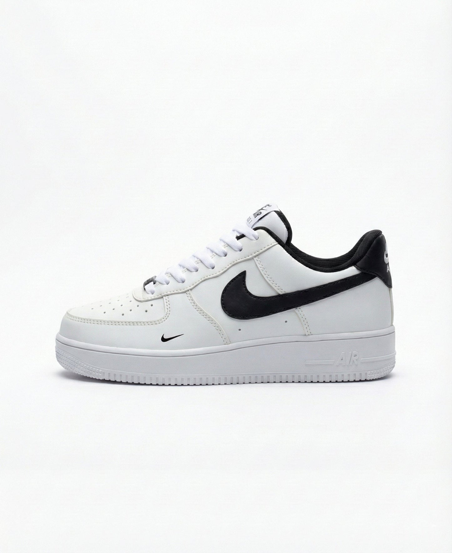 Nike Airforce 1 "White Black" with extra metal buckle - Image 1