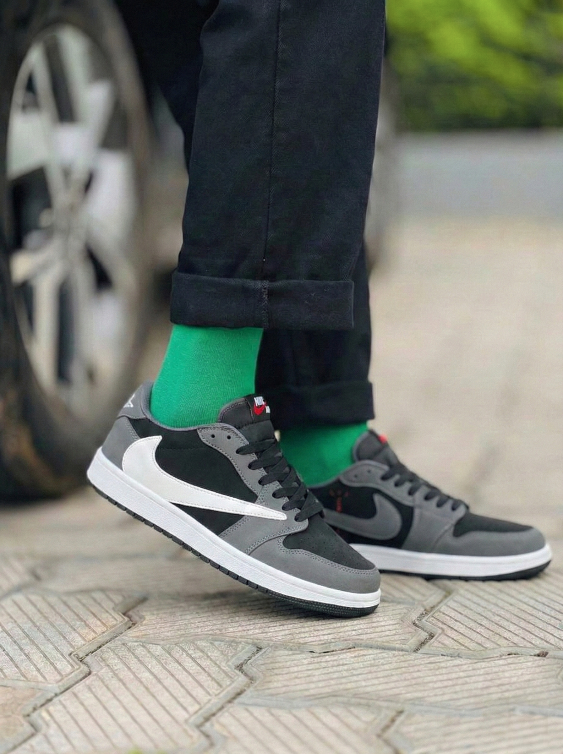 Travis Scott x Air Jordan 1 Low – Dark Grey / Black - Image 3