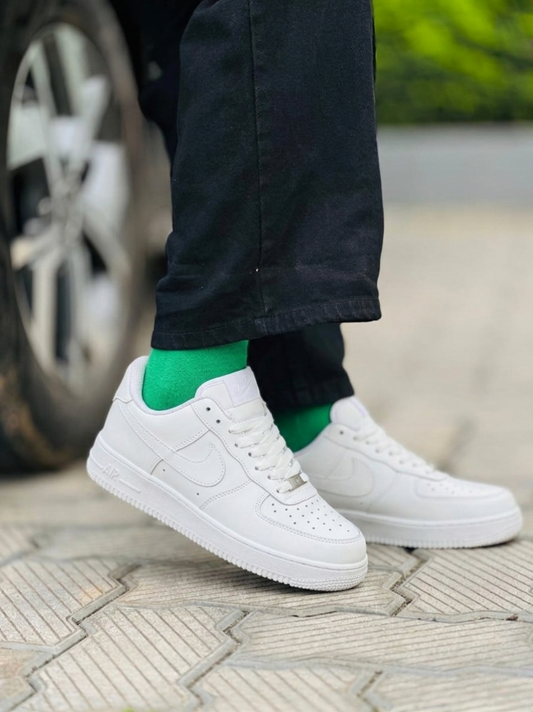 Nike Airforce 1 Stitched Sole - Full White - Image 2