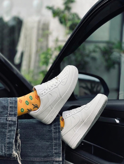 Nike Airforce 1 Stitched Sole - Full White - Image 4