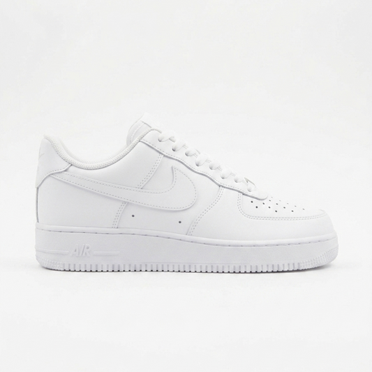 Nike Airforce 1 Stitched Sole - Full White - Image 1