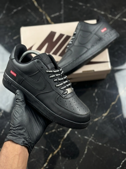 Nike Airforce 1 Supreme Stitched Sole - Black - Image 3