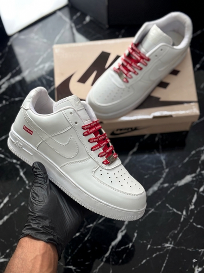 Nike Airforce 1 Supreme Stitched Sole - White - Image 4